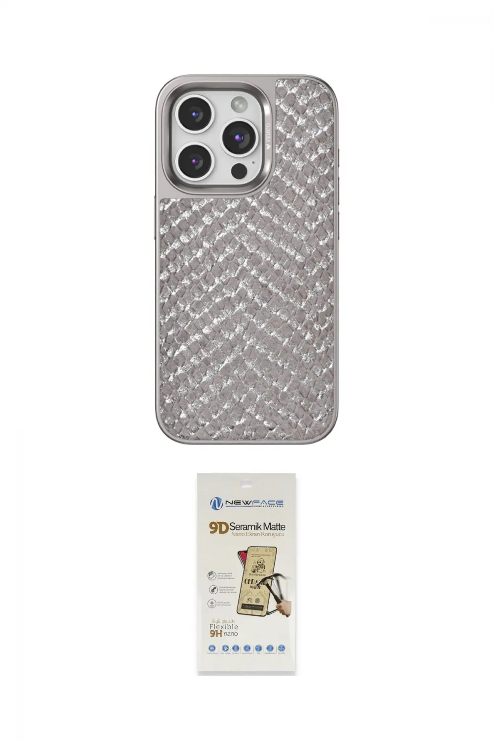 ieg™ iPhone 14 Pro Kılıf Vadi Özel Seri - Siyah Mat Seramik Nano Ekran Koruyucu