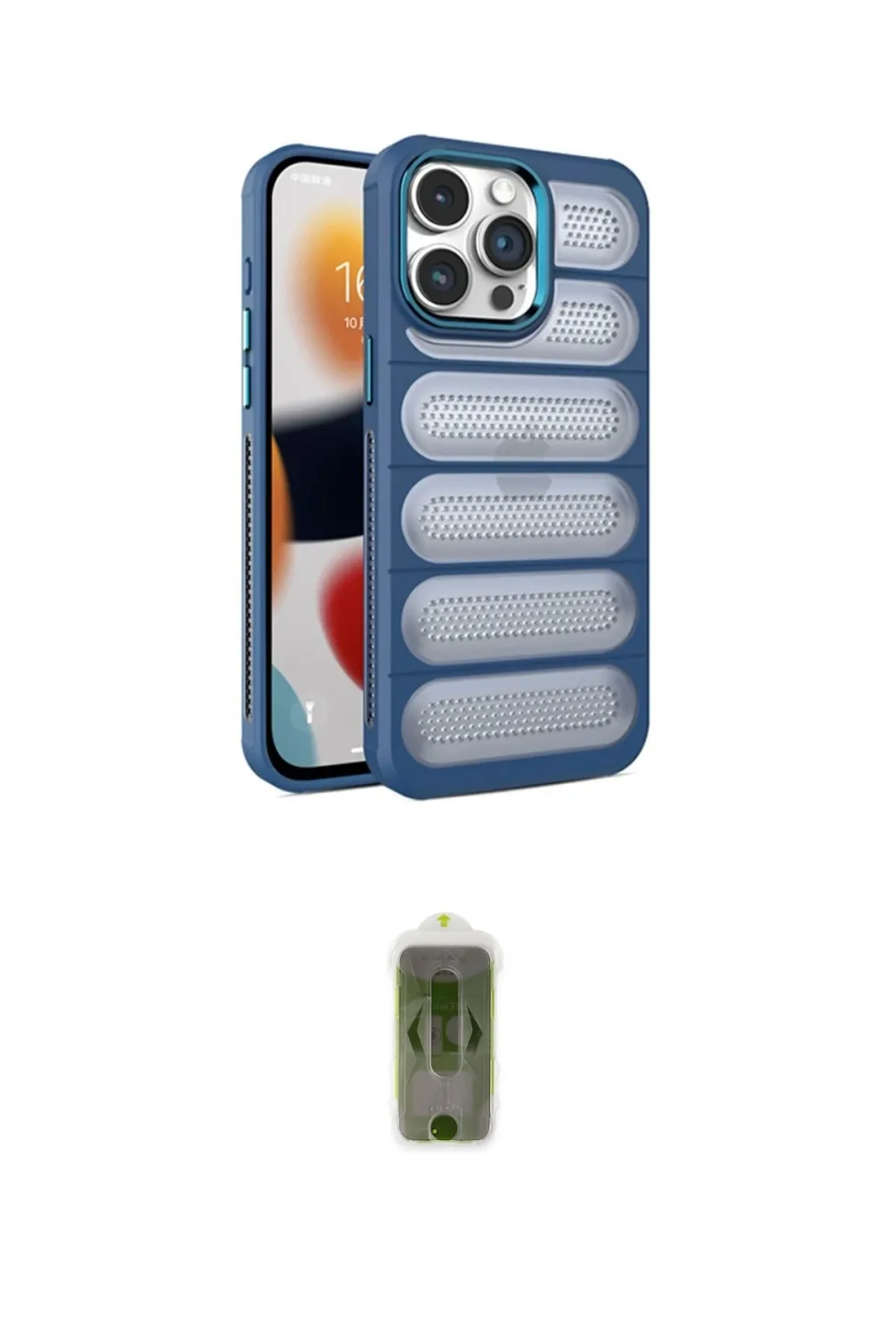 ieg™ iPhone 14 Pro Kılıf Yadigar Doku Özel Seri - Siyah Joko Magic 5D Hayalet Cam