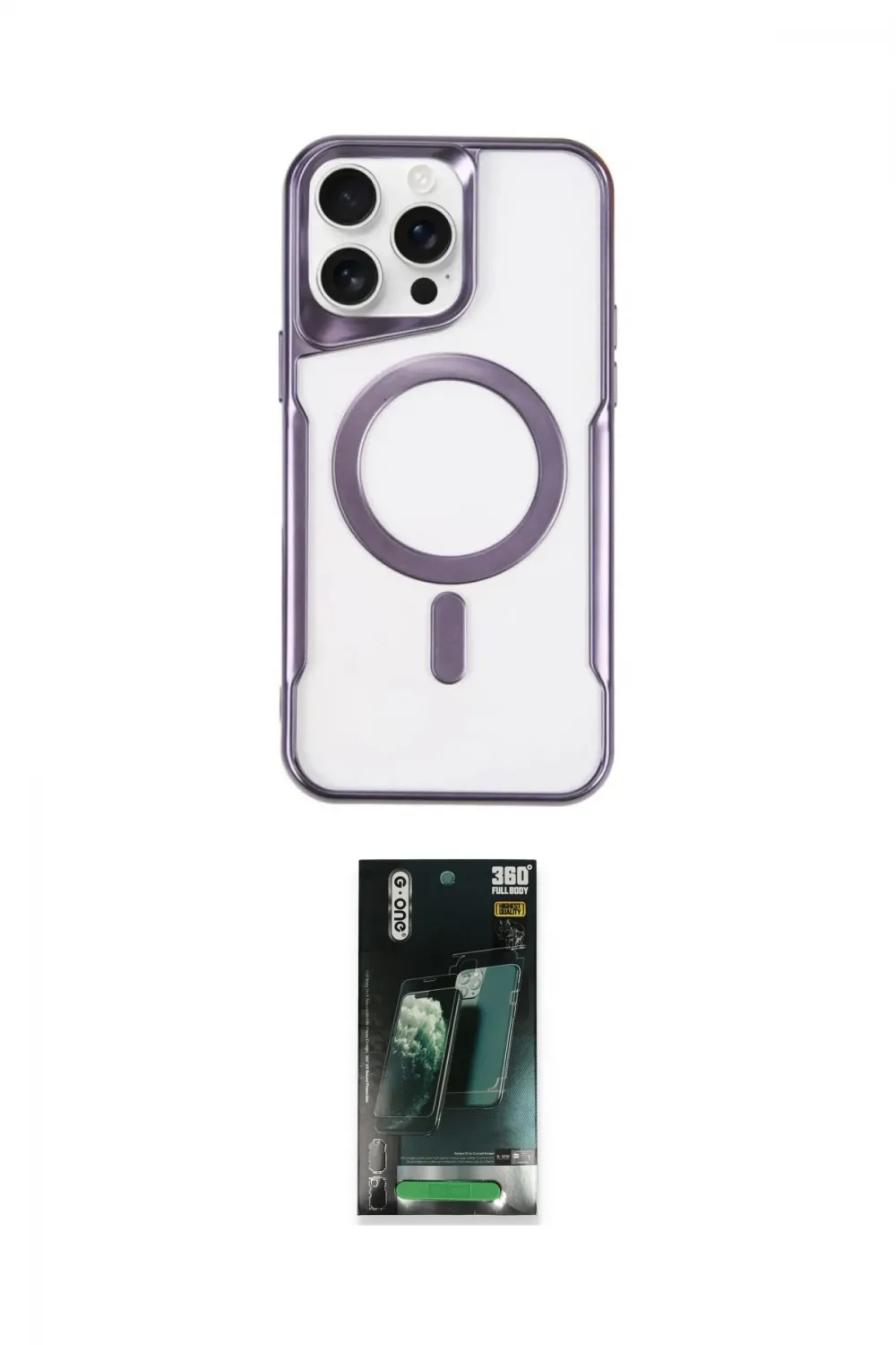 ieg™ iPhone 14 Pro Kılıf Yadigar Klasik Özel Seri - Siyah 360 Mat Full Body Arka Koruyucu