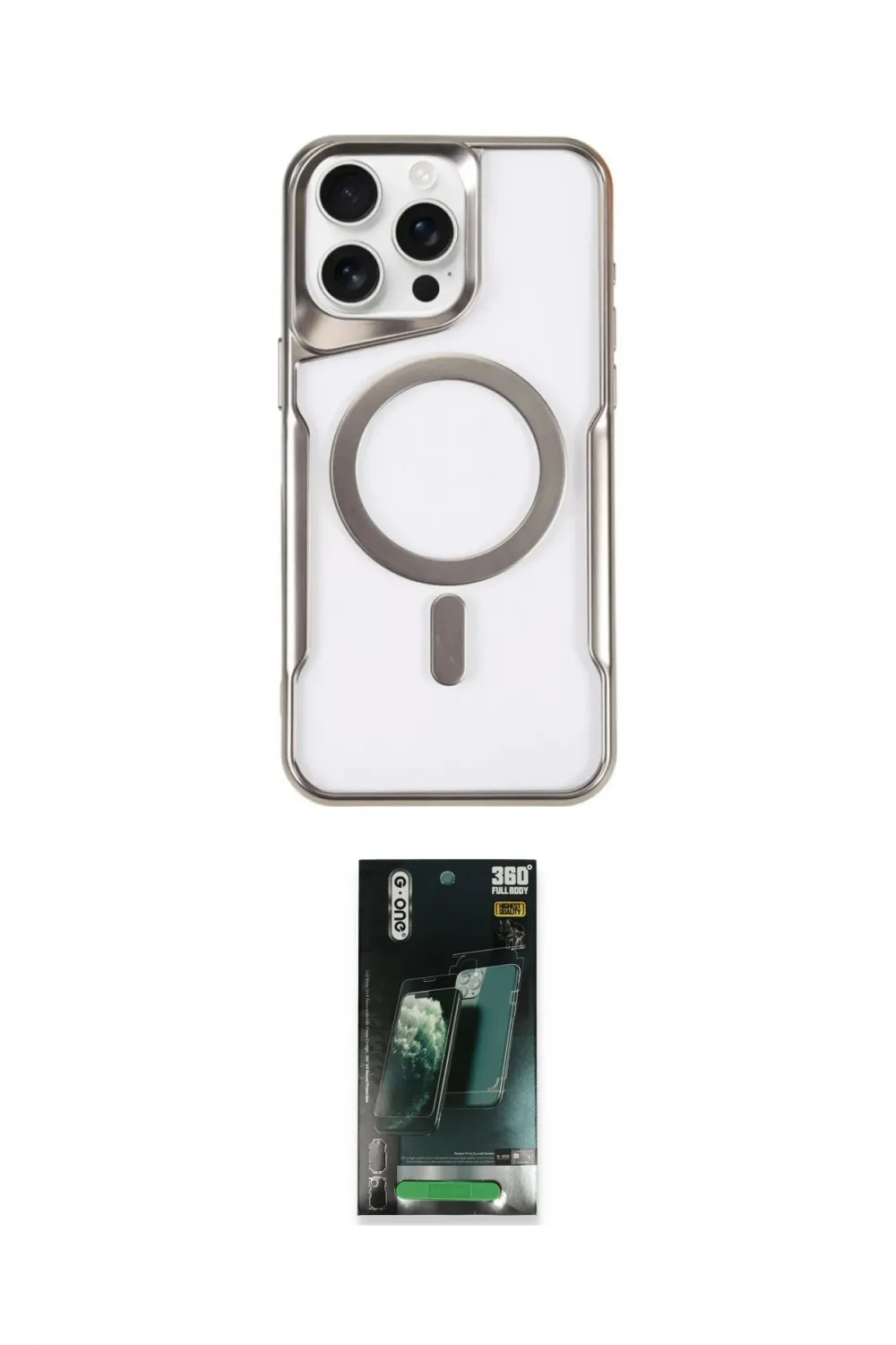 ieg™ iPhone 14 Pro Kılıf Yadigar Klasik Özel Seri - Siyah 360 Mat Full Body Arka Koruyucu