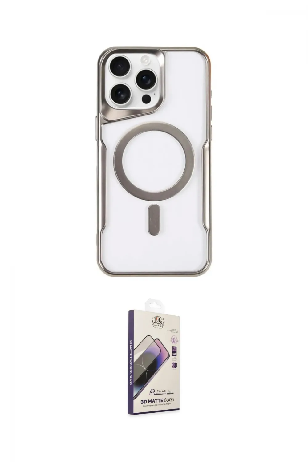 ieg™ iPhone 14 Pro Kılıf Yadigar Klasik Özel Seri - Siyah Bilvis 3D Mat Cam Ekran Koruyucu