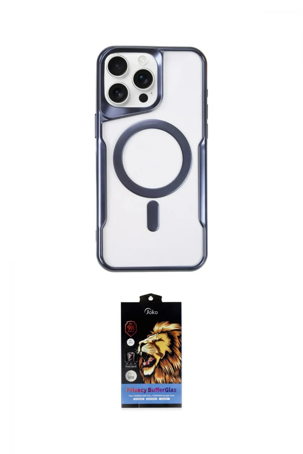 ieg™ iPhone 14 Pro Kılıf Yadigar Klasik Özel Seri - Siyah Buffer Hayalet Cam Ekran Koruyucu