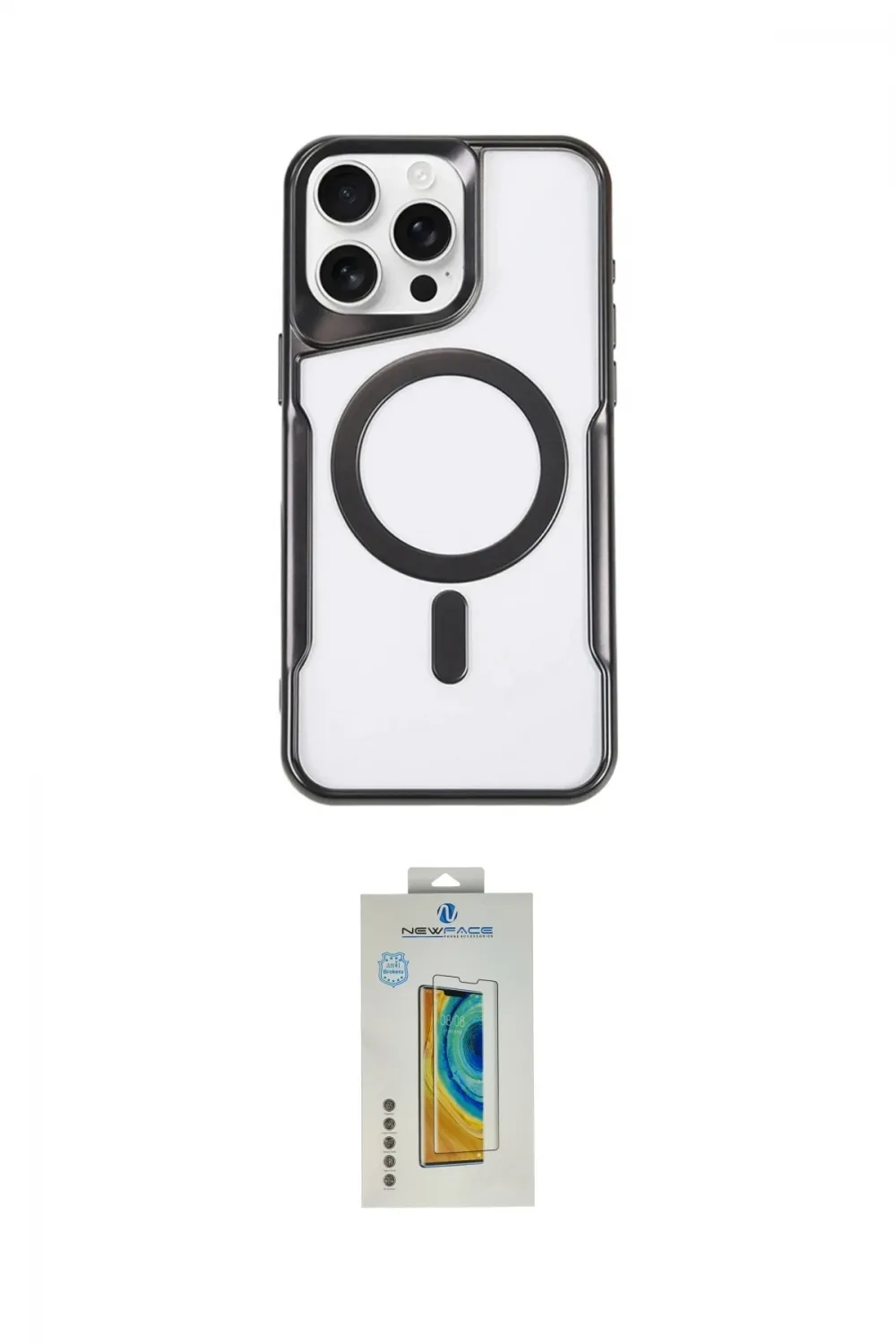 ieg™ iPhone 14 Pro Kılıf Yadigar Klasik Özel Seri - Siyah Polymer Nano Ekran Koruyucu