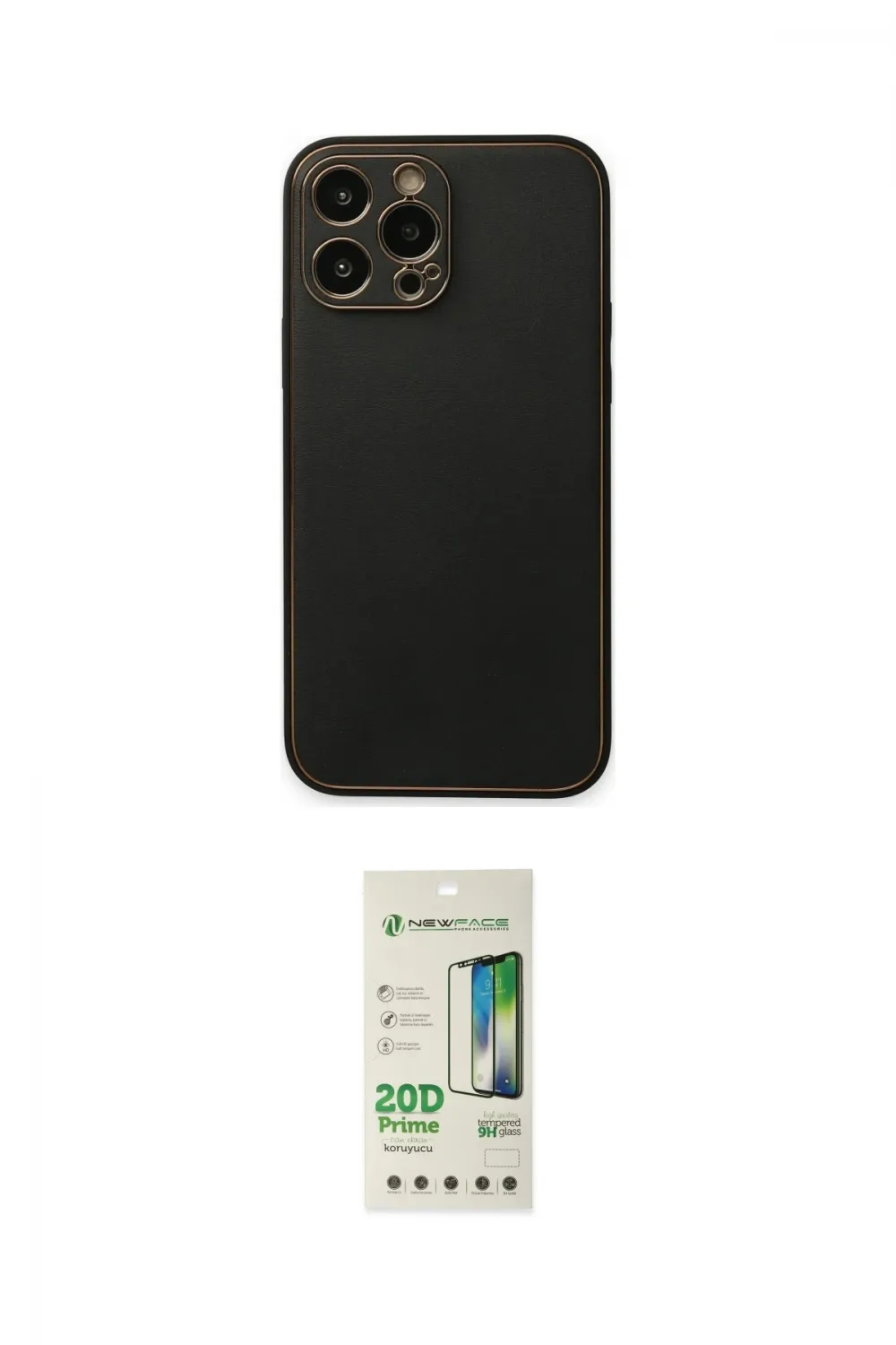 ieg™ iPhone 14 Pro Kılıf Yadigar Klasik - Siyah 20D Premium Cam Ekran Koruyucu