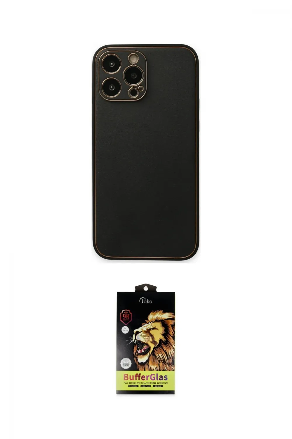 ieg™ iPhone 14 Pro Kılıf Yadigar Klasik - Siyah Buffer Cam Ekran Koruyucu