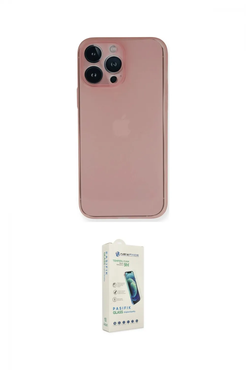 ieg™ iPhone 14 Pro Kılıf Yadigar Yansıma Serisi - Şeffaf Pasifik Cam Ekran Koruyucu