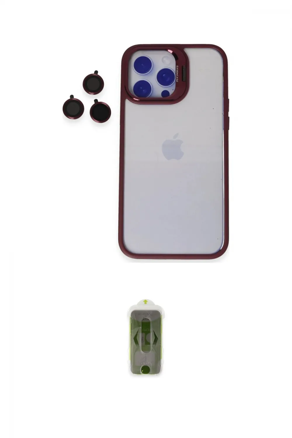 ieg™ iPhone 14 Pro Kılıf Yankı Asil Serisi - Siyah Joko Magic 5D Hayalet Cam