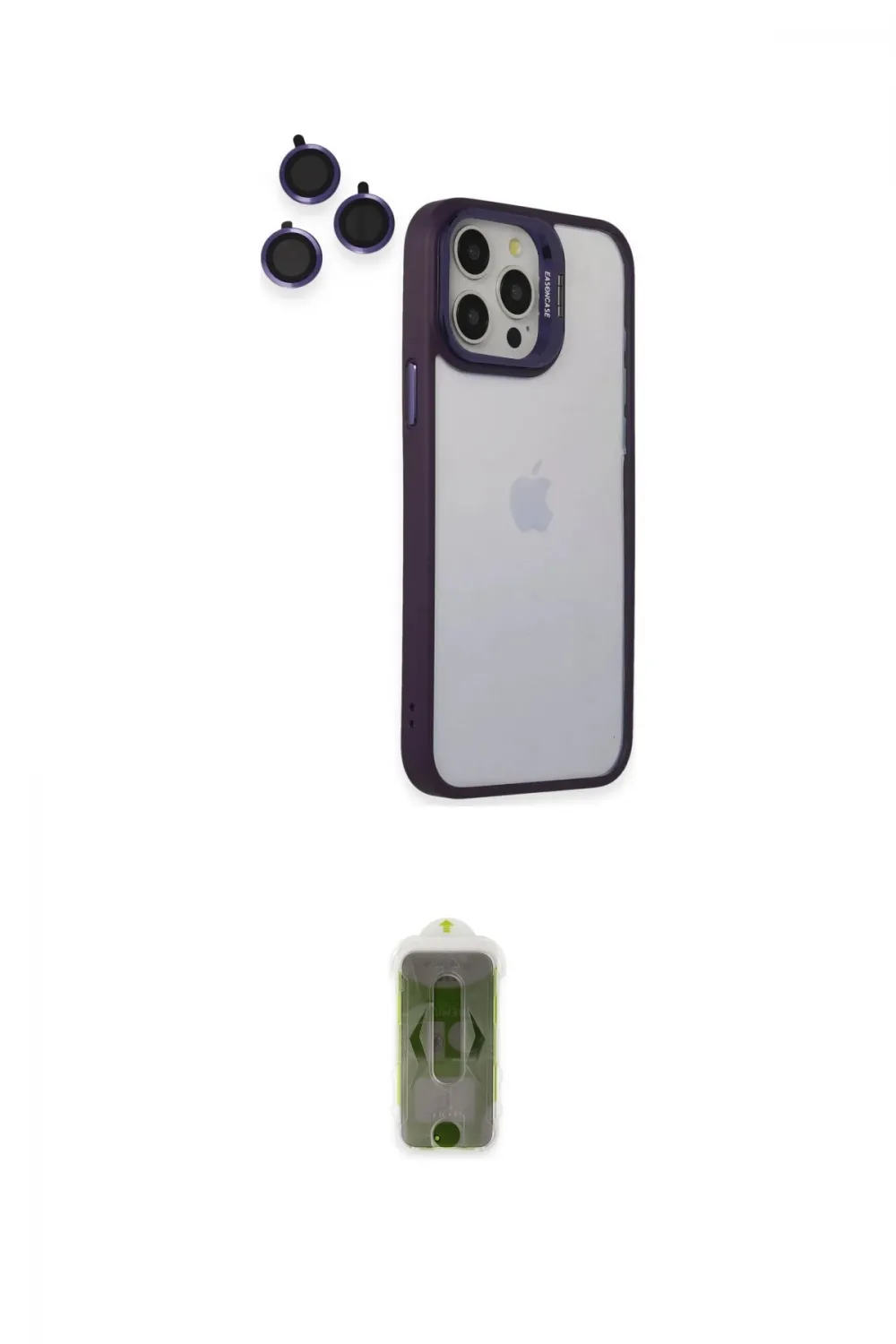 ieg™ iPhone 14 Pro Kılıf Yankı Asil Serisi - Siyah Joko Magic 5D Hayalet Cam