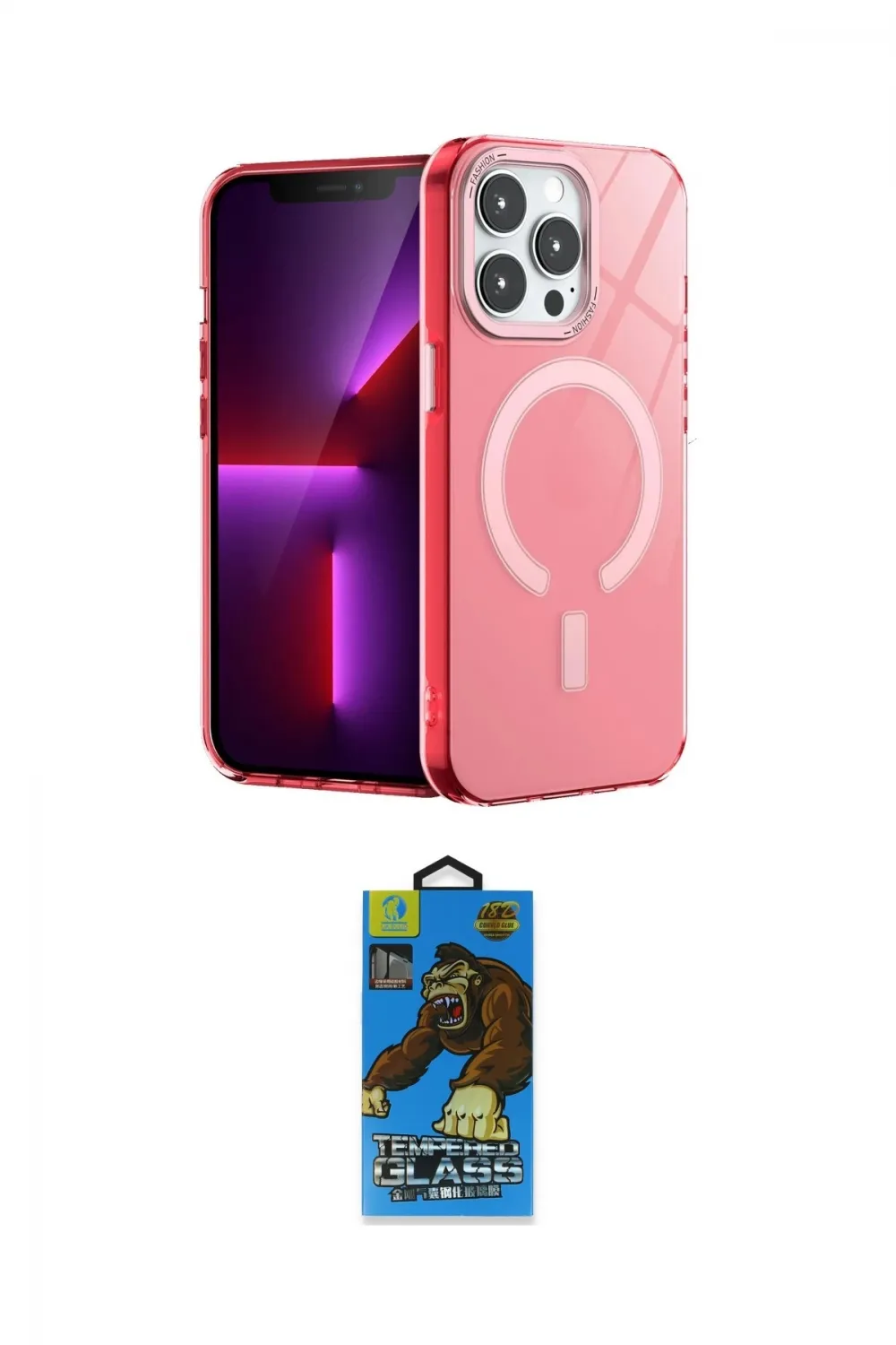 ieg™ iPhone 14 Pro Kılıf Yankı Çizgi - Siyah 18D Cam Ekran Koruyucu