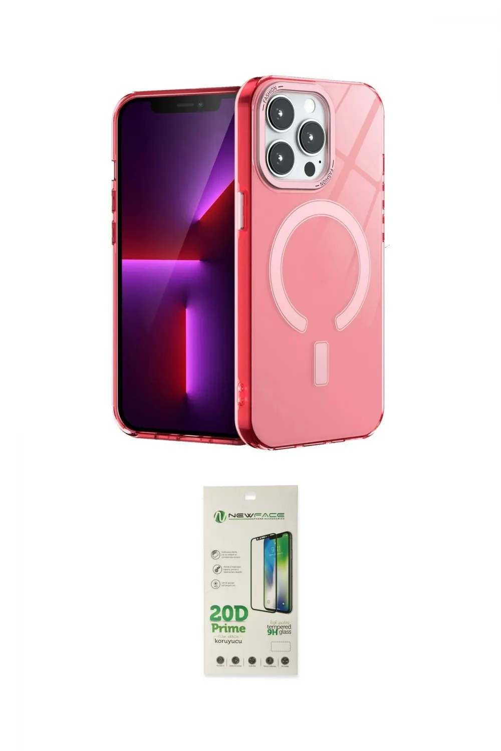 ieg™ iPhone 14 Pro Kılıf Yankı Çizgi - Siyah 20D Premium Cam Ekran Koruyucu