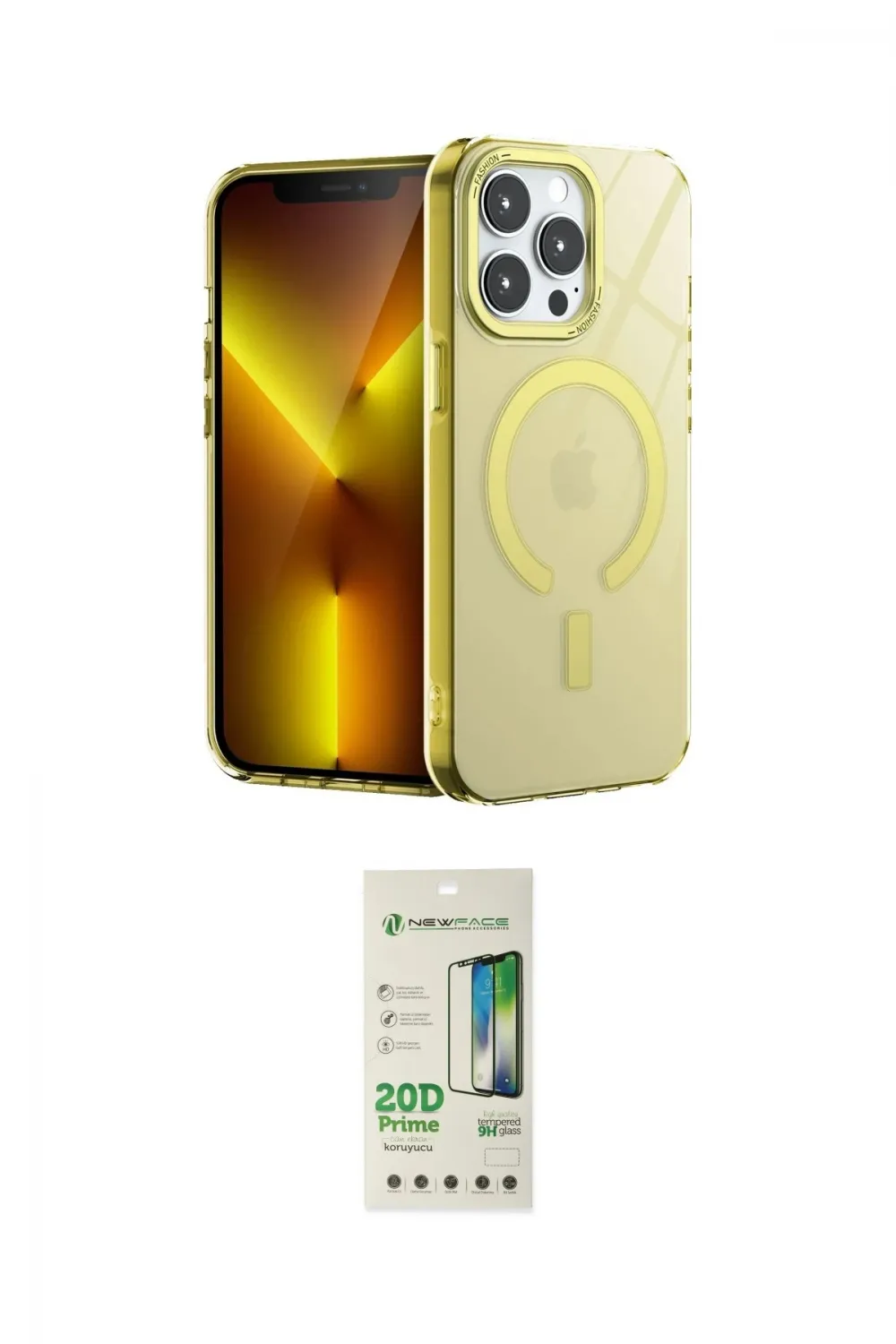 ieg™ iPhone 14 Pro Kılıf Yankı Çizgi - Siyah 20D Premium Cam Ekran Koruyucu