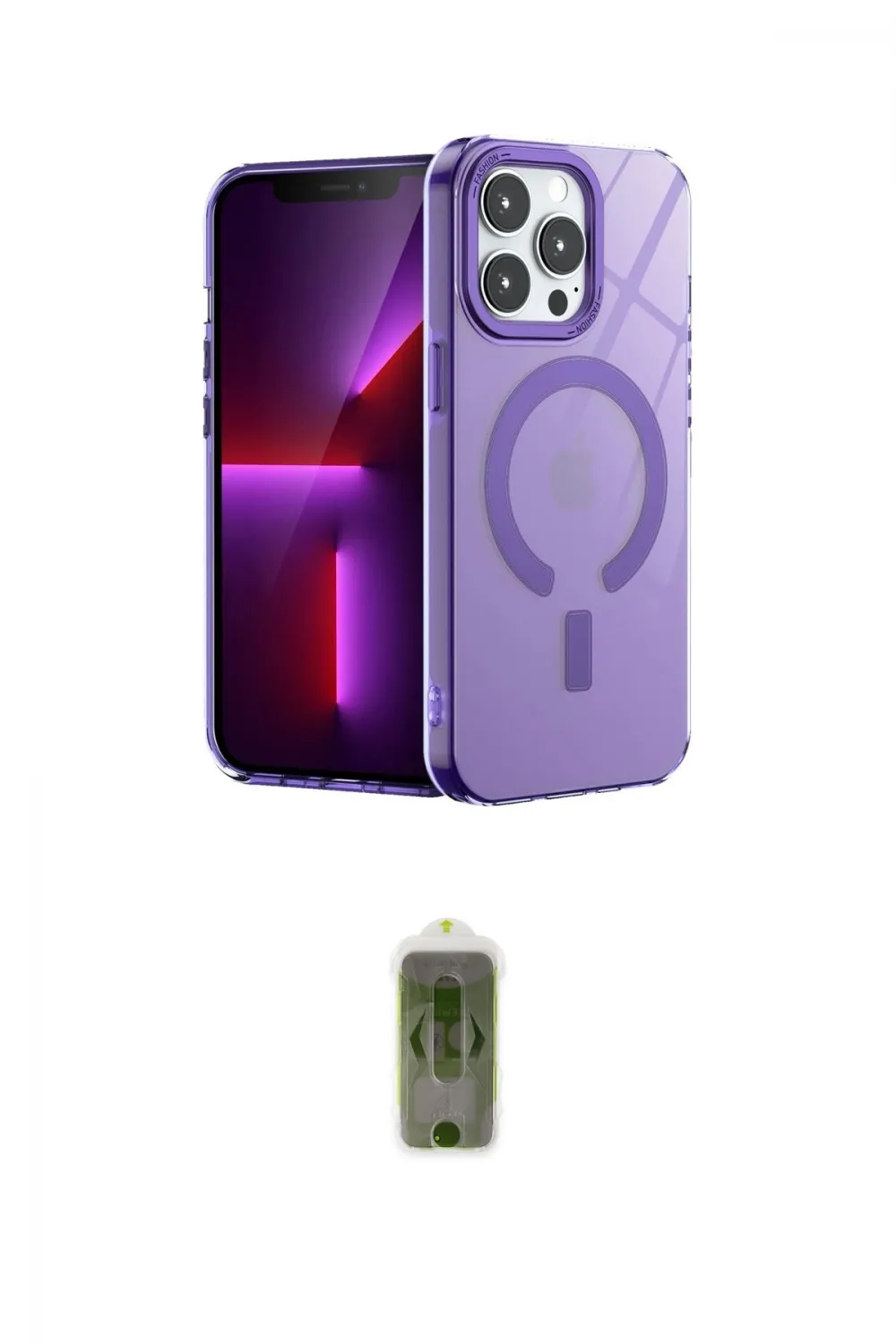 ieg™ iPhone 14 Pro Kılıf Yankı Çizgi - Siyah Joko Magic 5D Hayalet Cam