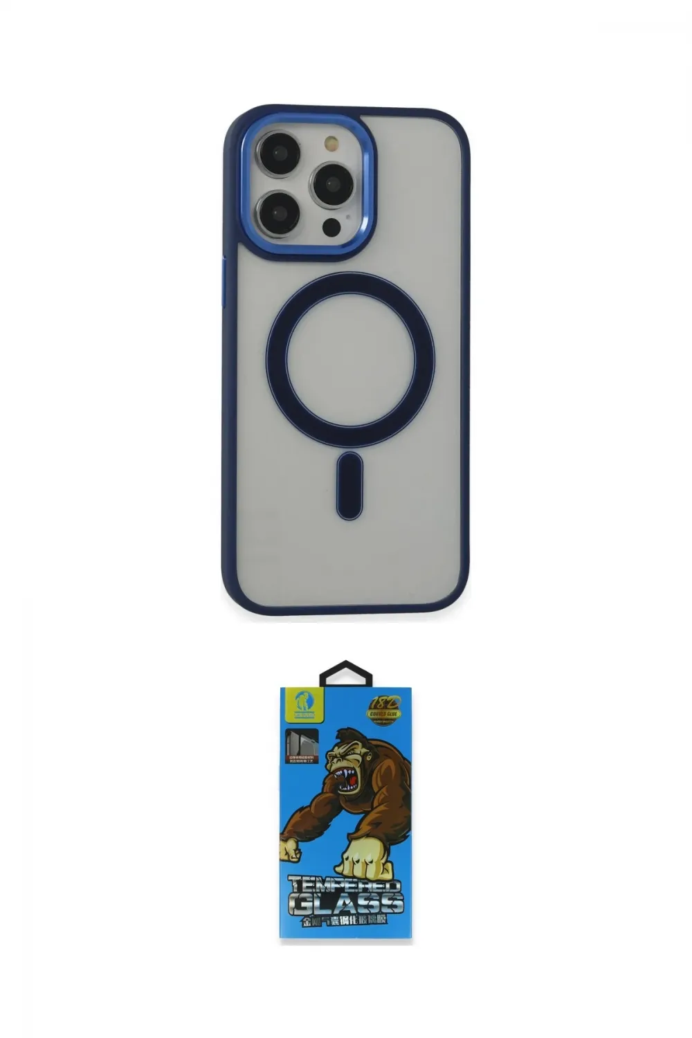 ieg™ iPhone 14 Pro Kılıf Yankı Işık Özel Seri - Siyah 18D Cam Ekran Koruyucu
