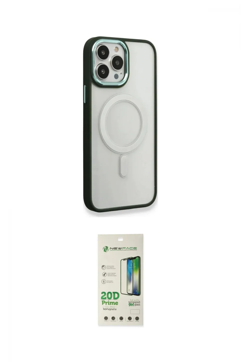 ieg™ iPhone 14 Pro Kılıf Yankı Işık Özel Seri - Siyah 20D Premium Cam Ekran Koruyucu