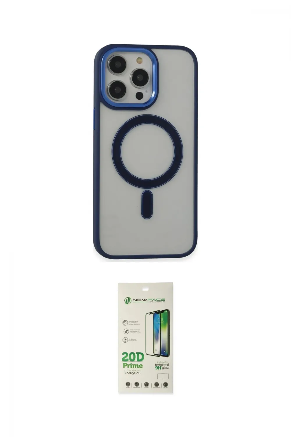 ieg™ iPhone 14 Pro Kılıf Yankı Işık Özel Seri - Siyah 20D Premium Cam Ekran Koruyucu