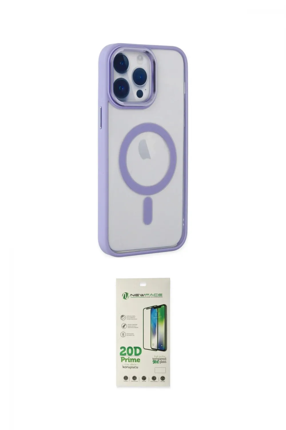 ieg™ iPhone 14 Pro Kılıf Yankı Işık Özel Seri - Siyah 20D Premium Cam Ekran Koruyucu
