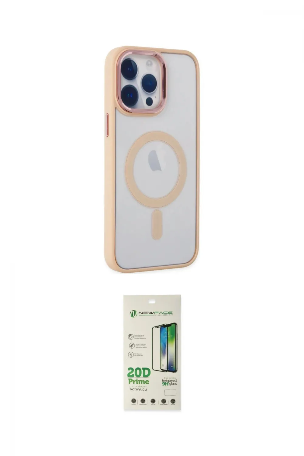 ieg™ iPhone 14 Pro Kılıf Yankı Işık Özel Seri - Siyah 20D Premium Cam Ekran Koruyucu