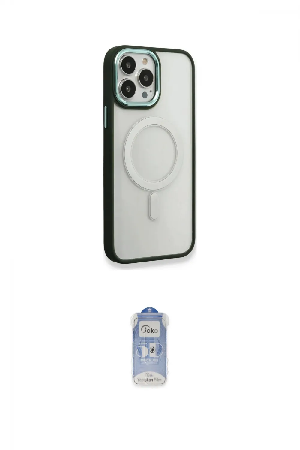 ieg™ iPhone 14 Pro Kılıf Yankı Işık Özel Seri - Siyah Joko Magic 5D Cam