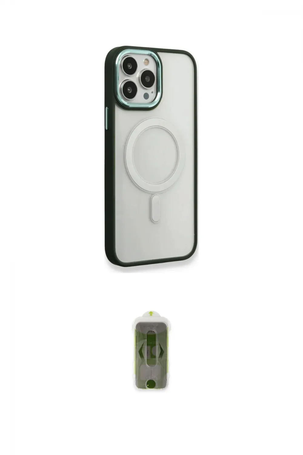 ieg™ iPhone 14 Pro Kılıf Yankı Işık Özel Seri - Siyah Joko Magic 5D Hayalet Cam