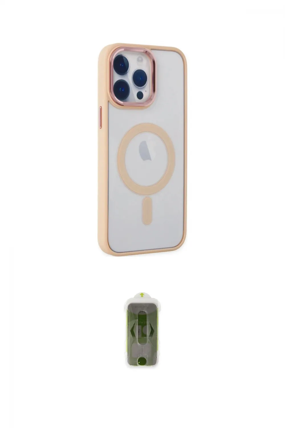 ieg™ iPhone 14 Pro Kılıf Yankı Işık Özel Seri - Siyah Joko Magic 5D Hayalet Cam