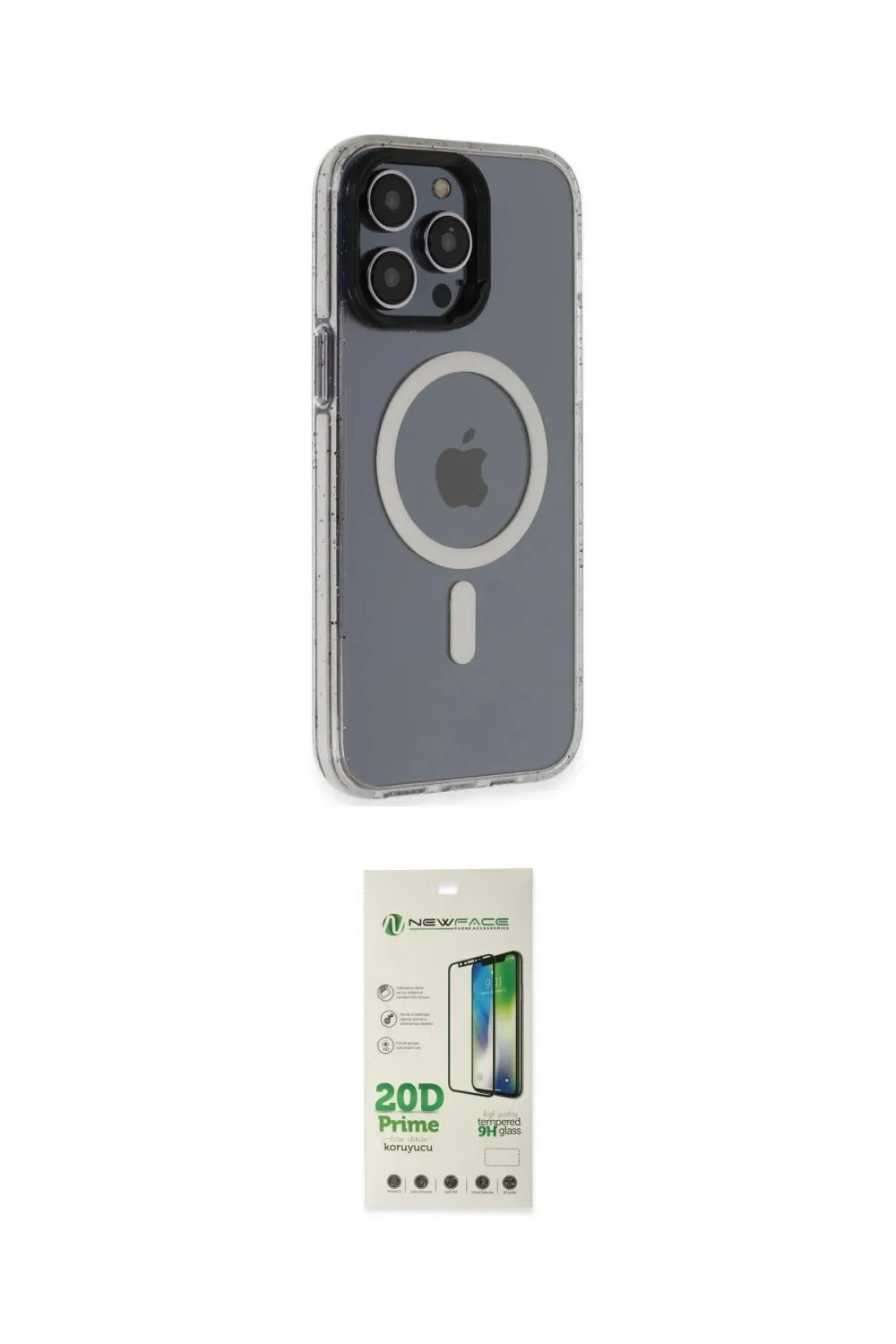 ieg™ iPhone 14 Pro Kılıf Yankı Işık Prime - Siyah 20D Premium Cam Ekran Koruyucu