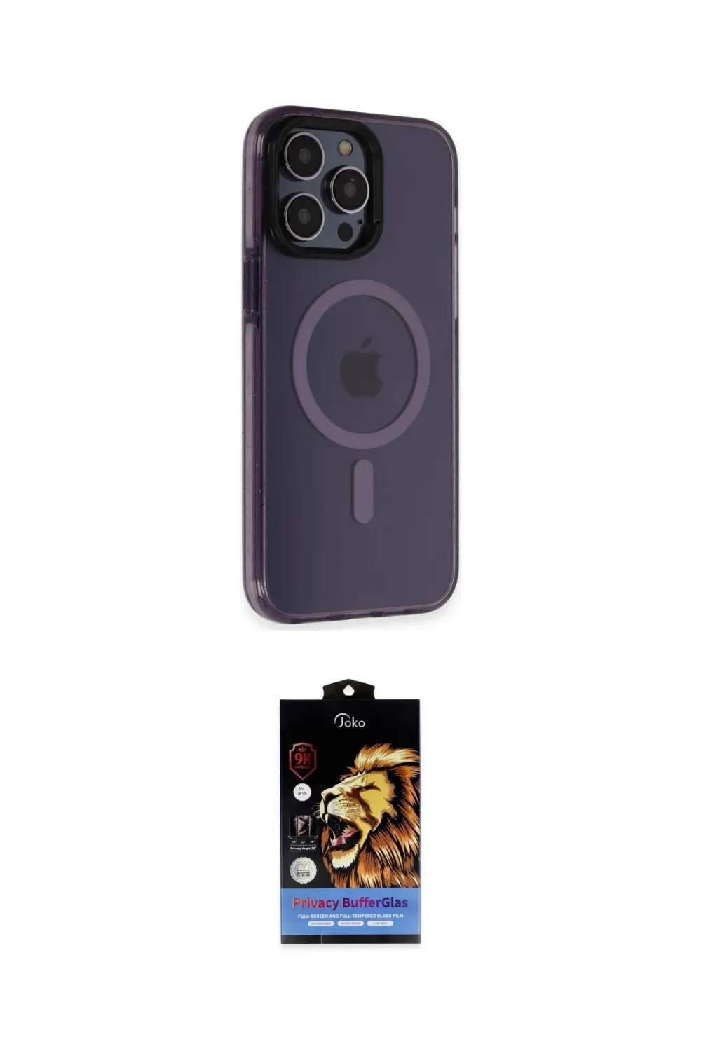 ieg™ iPhone 14 Pro Kılıf Yankı Işık Prime - Siyah Buffer Hayalet Cam Ekran Koruyucu