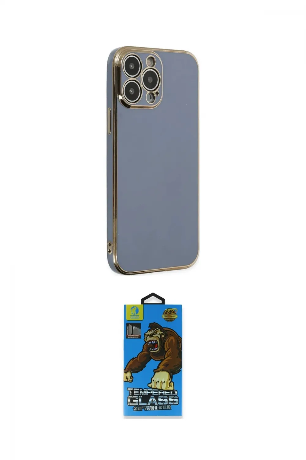 ieg™ iPhone 14 Pro Kılıf Yankı Serisi - Siyah 18D Cam Ekran Koruyucu
