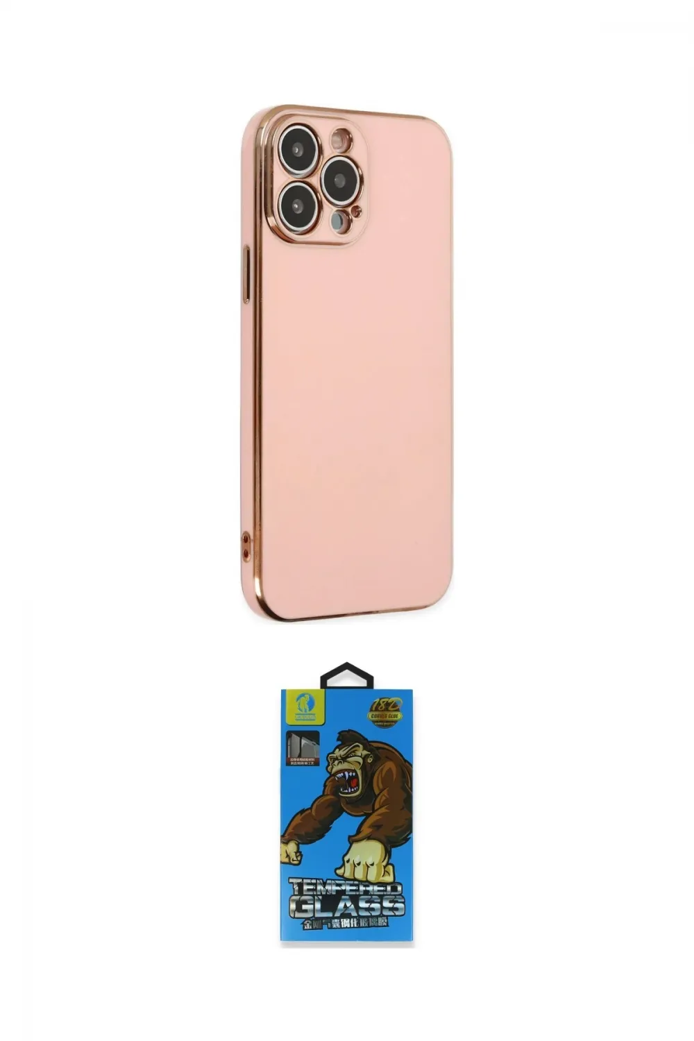ieg™ iPhone 14 Pro Kılıf Yankı Serisi - Siyah 18D Cam Ekran Koruyucu