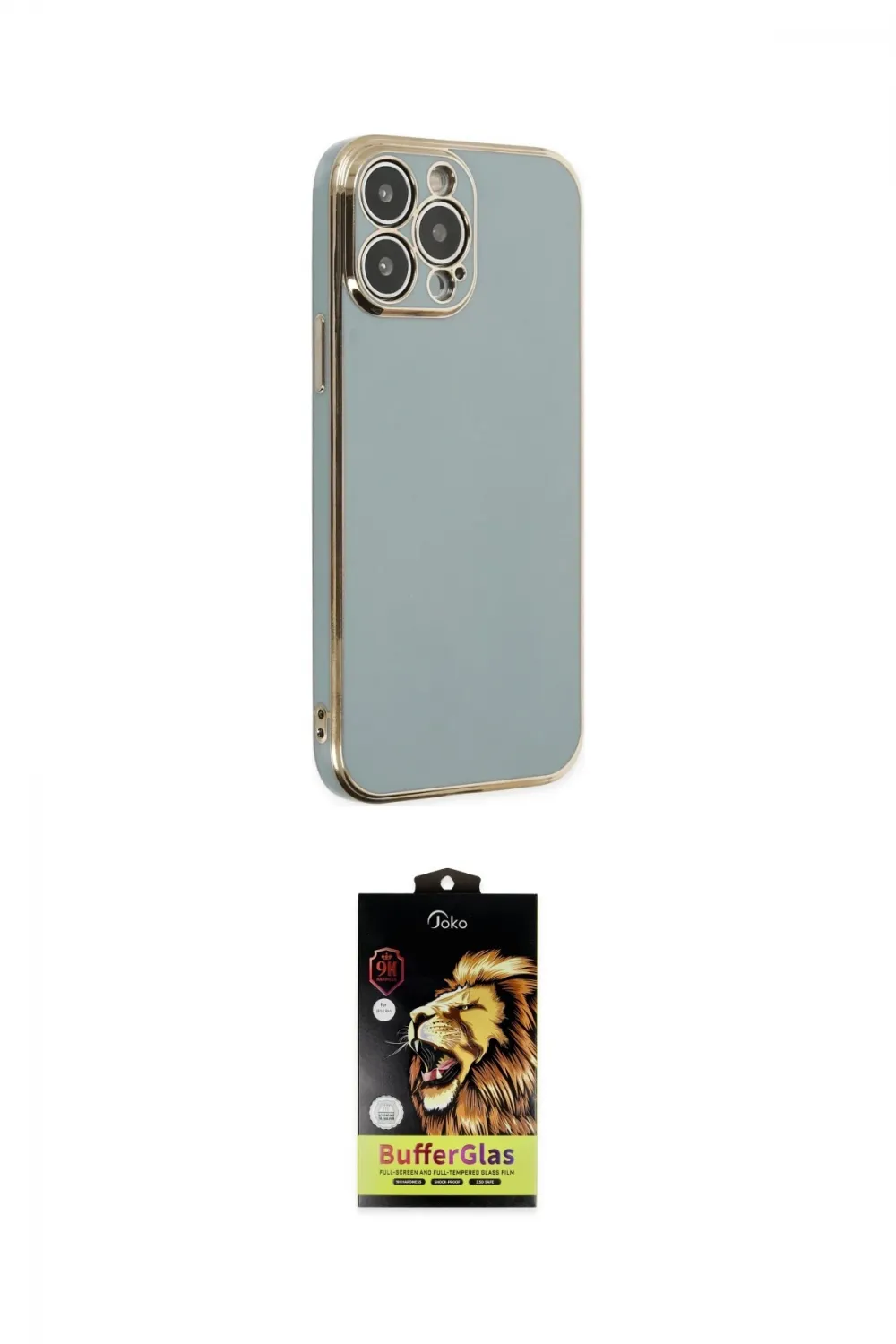 ieg™ iPhone 14 Pro Kılıf Yankı Serisi - Siyah Buffer Cam Ekran Koruyucu