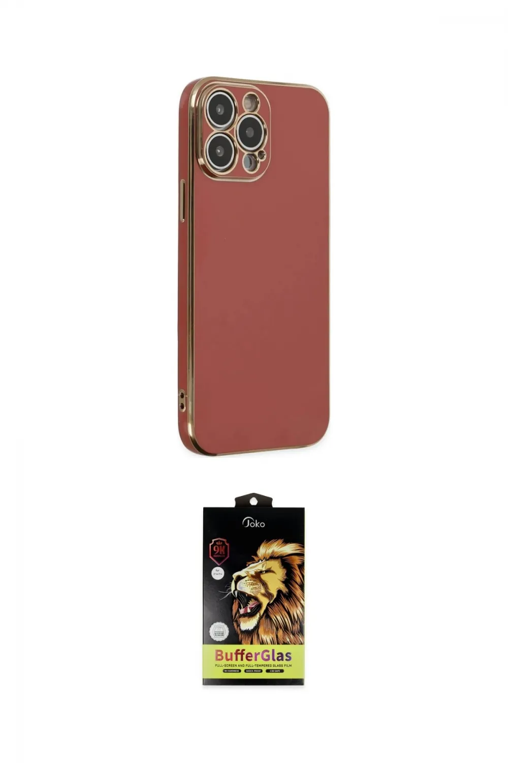 ieg™ iPhone 14 Pro Kılıf Yankı Serisi - Siyah Buffer Cam Ekran Koruyucu