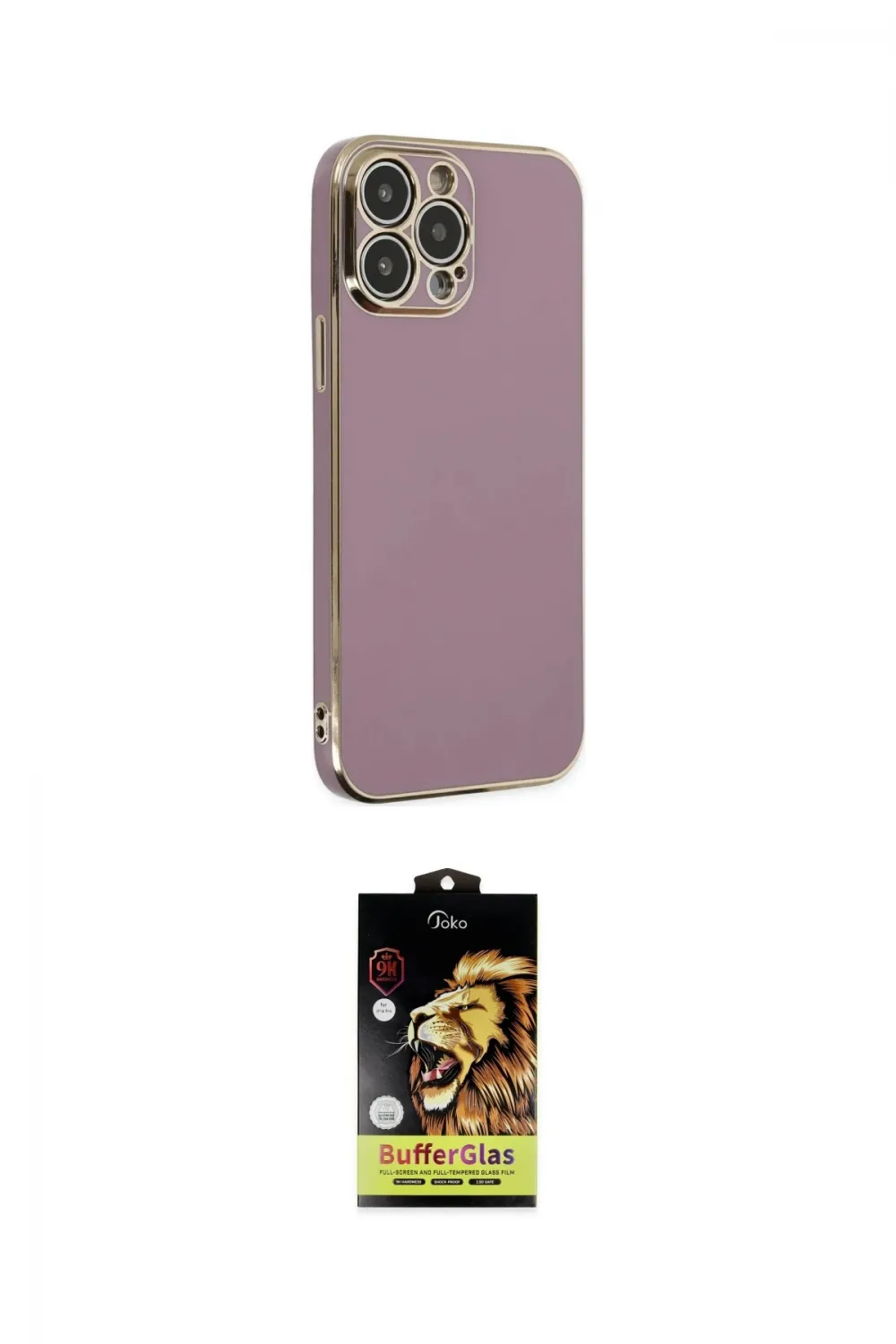 ieg™ iPhone 14 Pro Kılıf Yankı Serisi - Siyah Buffer Cam Ekran Koruyucu