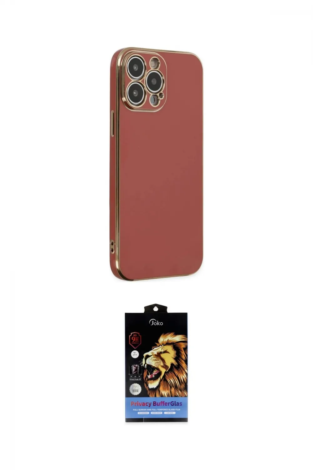 ieg™ iPhone 14 Pro Kılıf Yankı Serisi - Siyah Buffer Hayalet Cam Ekran Koruyucu