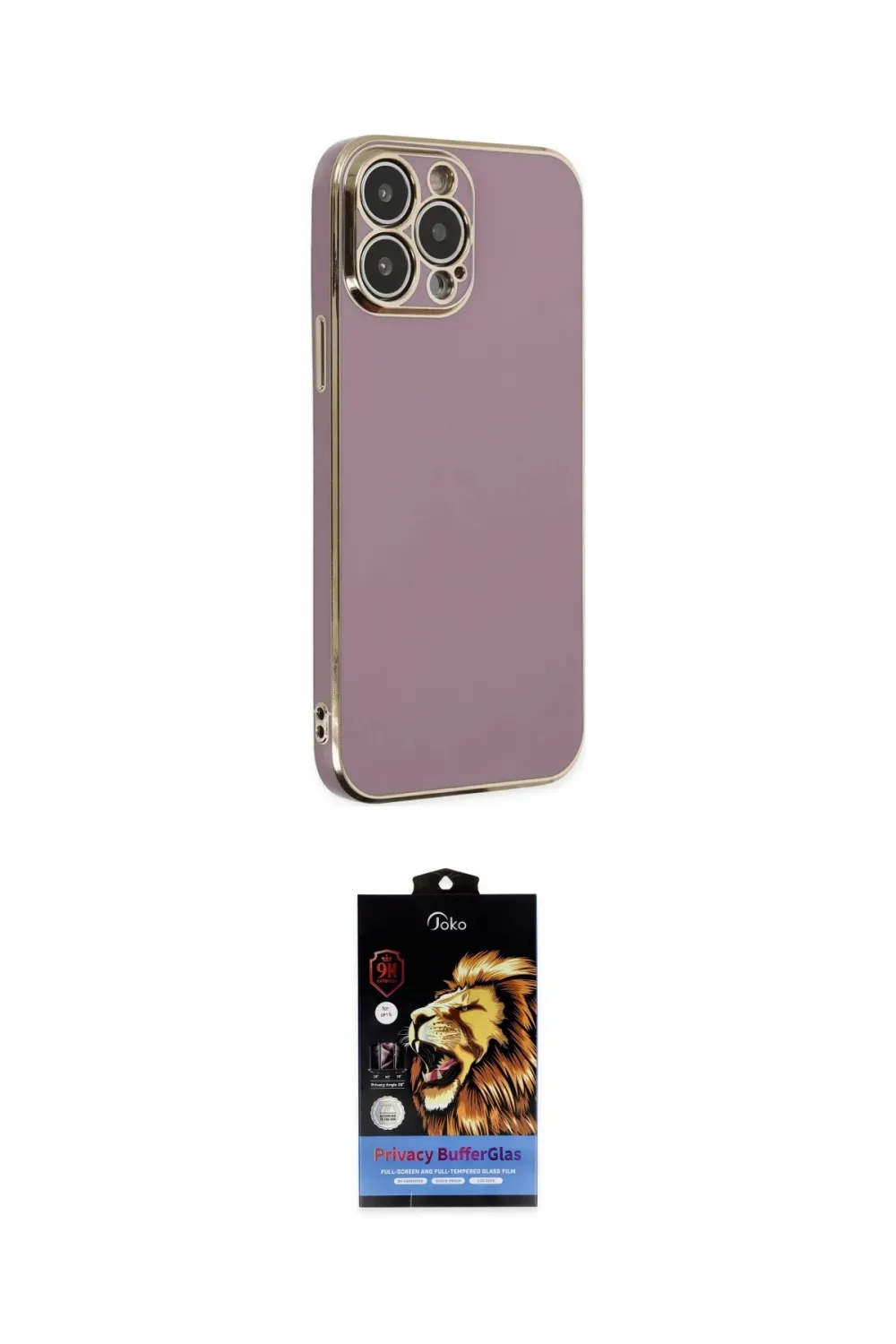 ieg™ iPhone 14 Pro Kılıf Yankı Serisi - Siyah Buffer Hayalet Cam Ekran Koruyucu