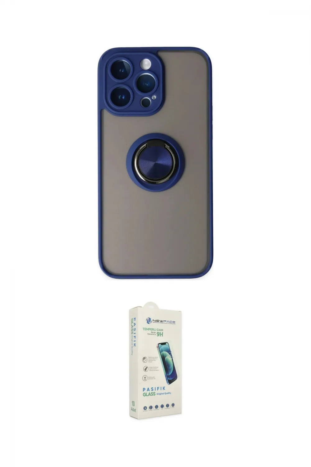 ieg™ iPhone 14 Pro Kılıf Yörünge Çizgi - Şeffaf Pasifik Cam Ekran Koruyucu