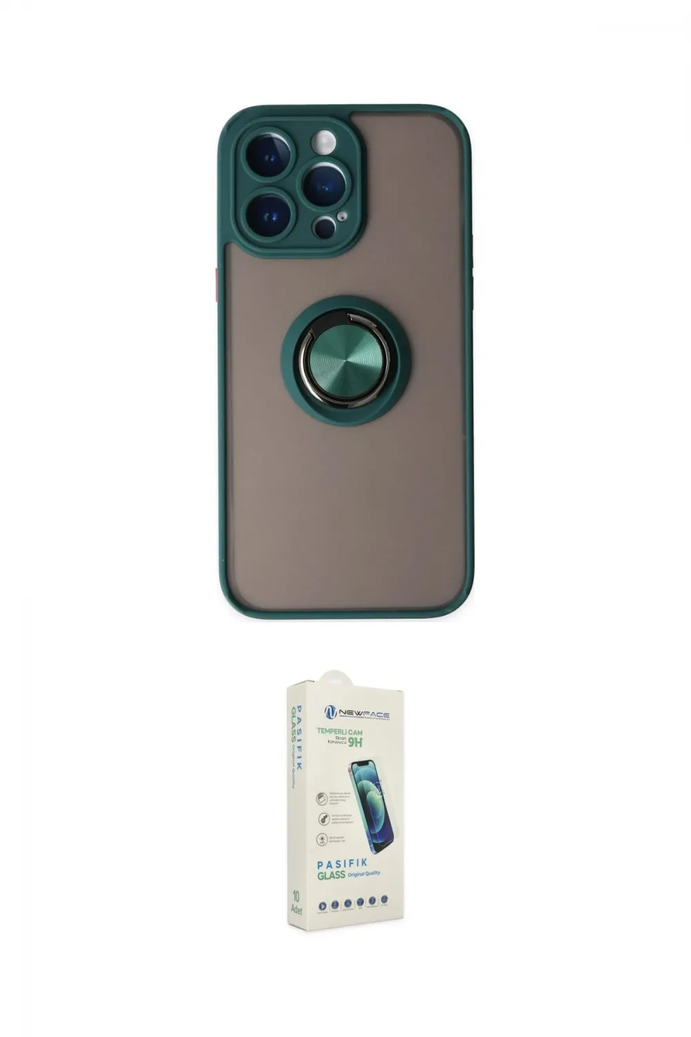 ieg™ iPhone 14 Pro Kılıf Yörünge Çizgi - Şeffaf Pasifik Cam Ekran Koruyucu