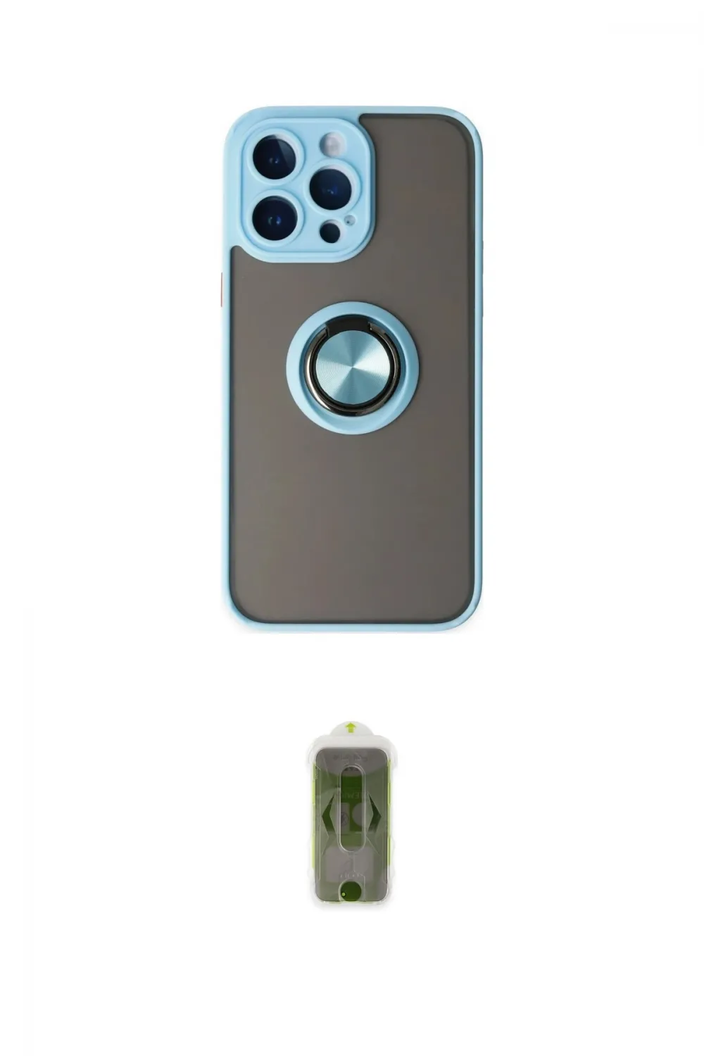 ieg™ iPhone 14 Pro Kılıf Yörünge Çizgi - Siyah Joko Magic 5D Hayalet Cam