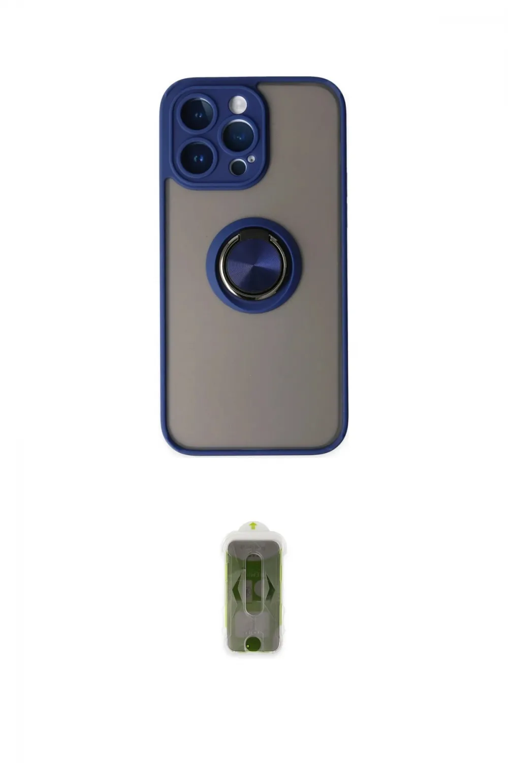 ieg™ iPhone 14 Pro Kılıf Yörünge Çizgi - Siyah Joko Magic 5D Hayalet Cam