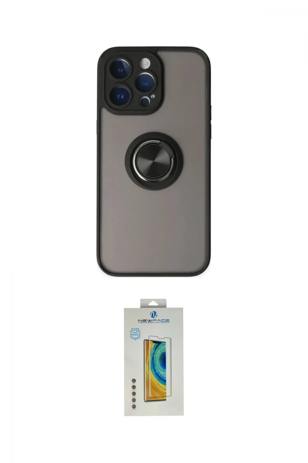 ieg™ iPhone 14 Pro Kılıf Yörünge Çizgi - Siyah Polymer Nano Ekran Koruyucu