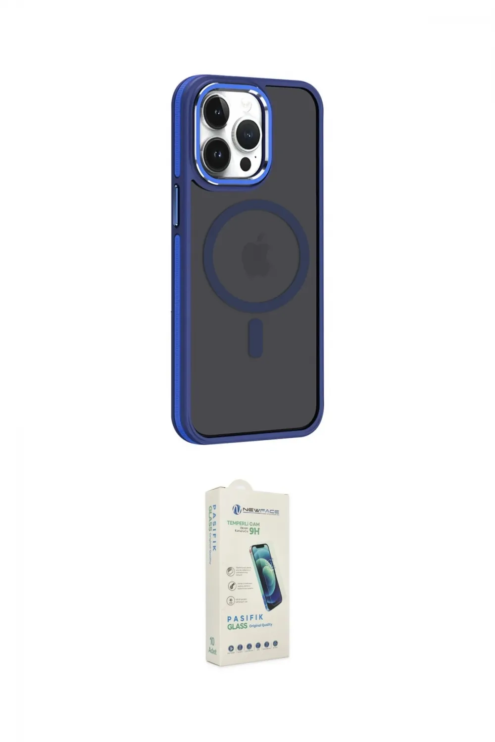ieg™ iPhone 14 Pro Kılıf Yörünge Klasik - Şeffaf Pasifik Cam Ekran Koruyucu