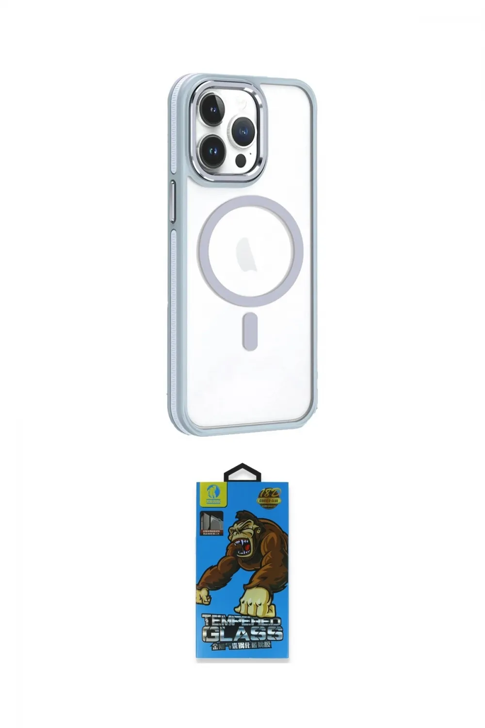 ieg™ iPhone 14 Pro Kılıf Yörünge Klasik - Siyah 18D Cam Ekran Koruyucu
