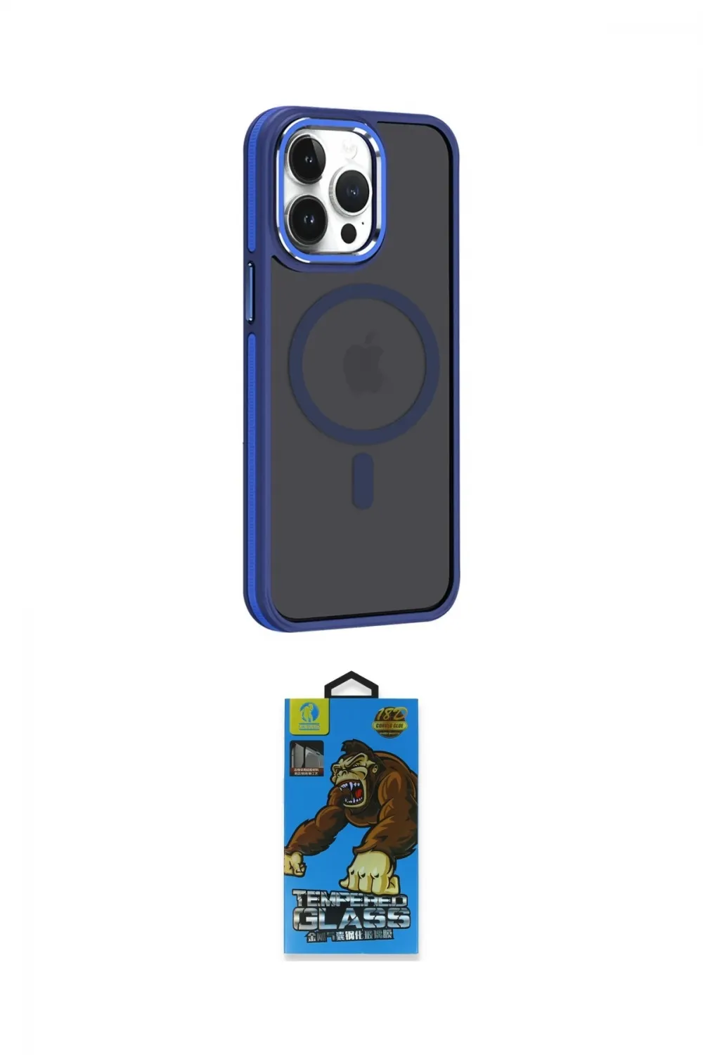 ieg™ iPhone 14 Pro Kılıf Yörünge Klasik - Siyah 18D Cam Ekran Koruyucu