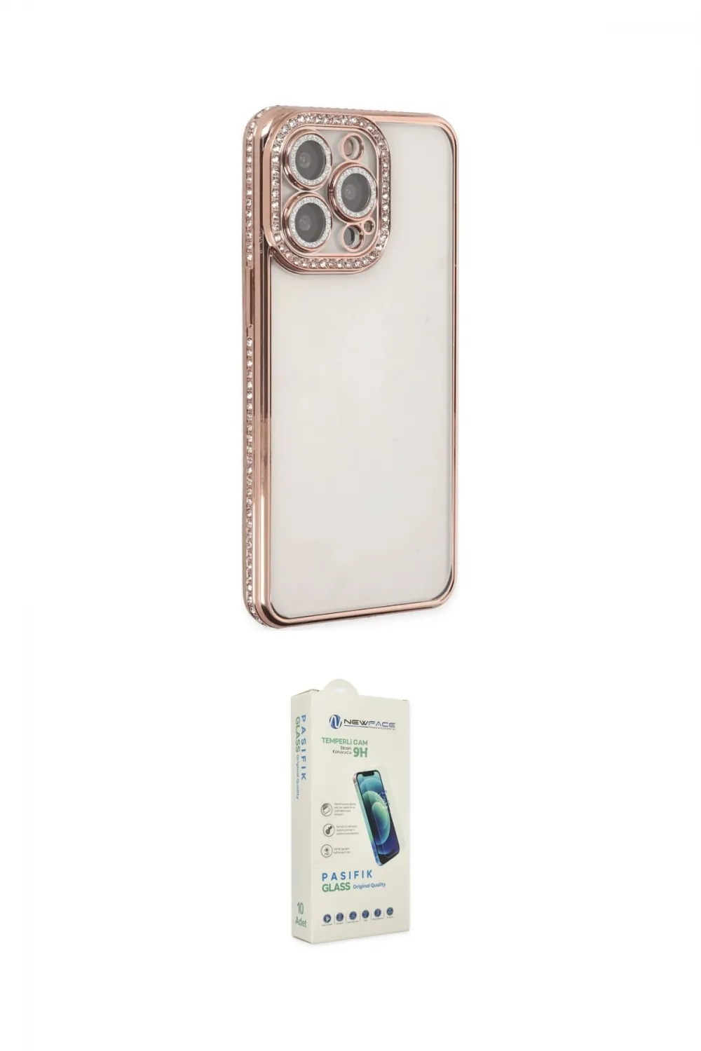 ieg™ iPhone 14 Pro Kılıf Yörünge Koleksiyonu - Şeffaf Pasifik Cam Ekran Koruyucu