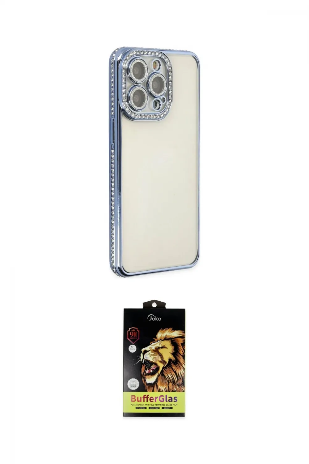 ieg™ iPhone 14 Pro Kılıf Yörünge Koleksiyonu - Siyah Buffer Cam Ekran Koruyucu