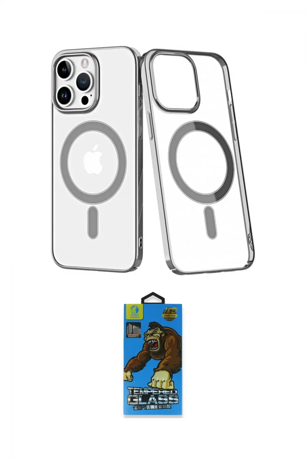 ieg™ iPhone 14 Pro Kılıf Yörünge Minimal - Siyah 18D Cam Ekran Koruyucu