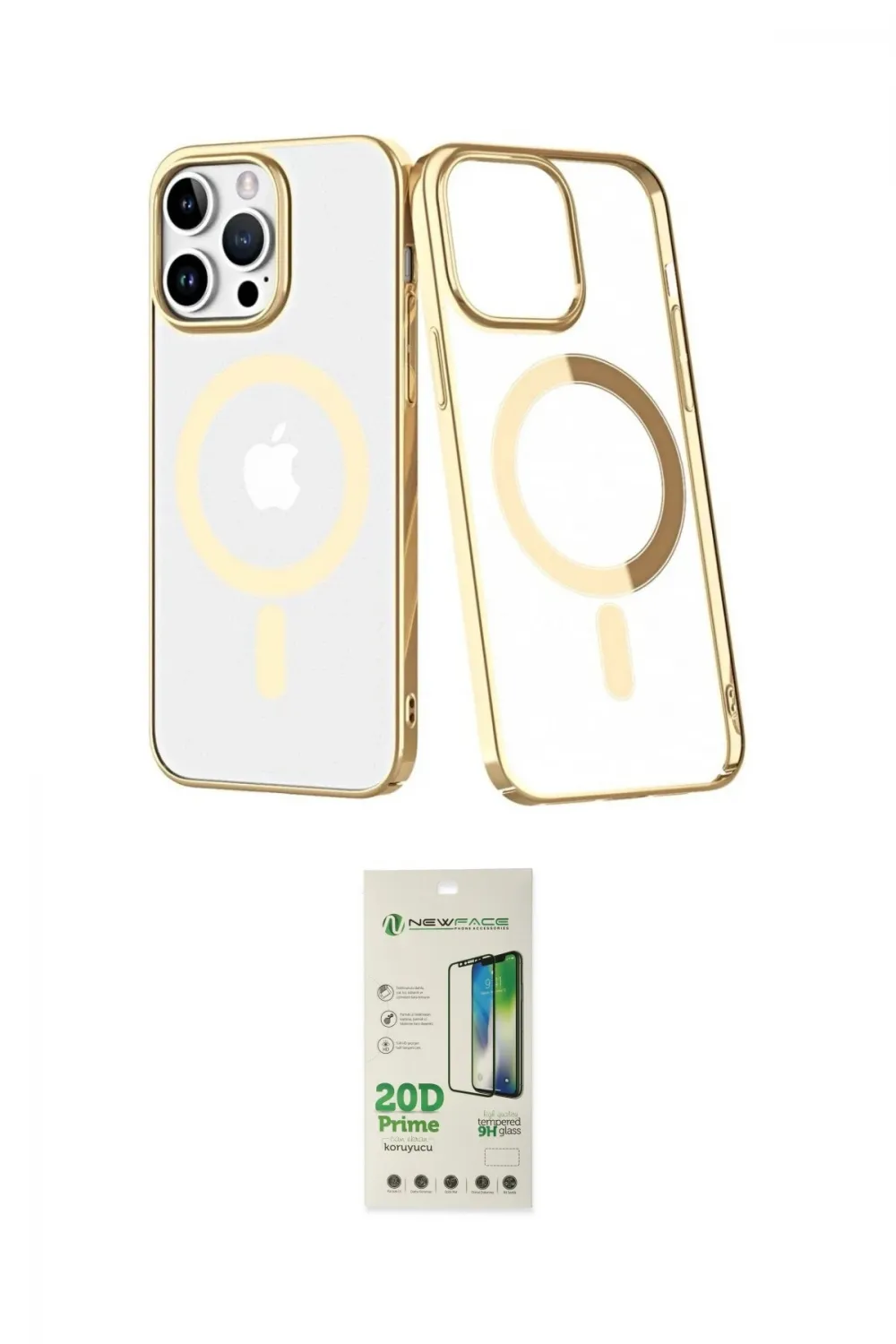 ieg™ iPhone 14 Pro Kılıf Yörünge Minimal - Siyah 20D Premium Cam Ekran Koruyucu