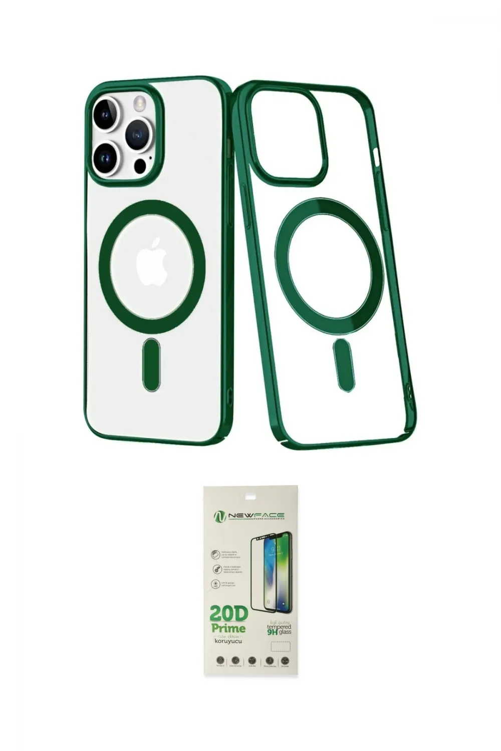 ieg™ iPhone 14 Pro Kılıf Yörünge Minimal - Siyah 20D Premium Cam Ekran Koruyucu