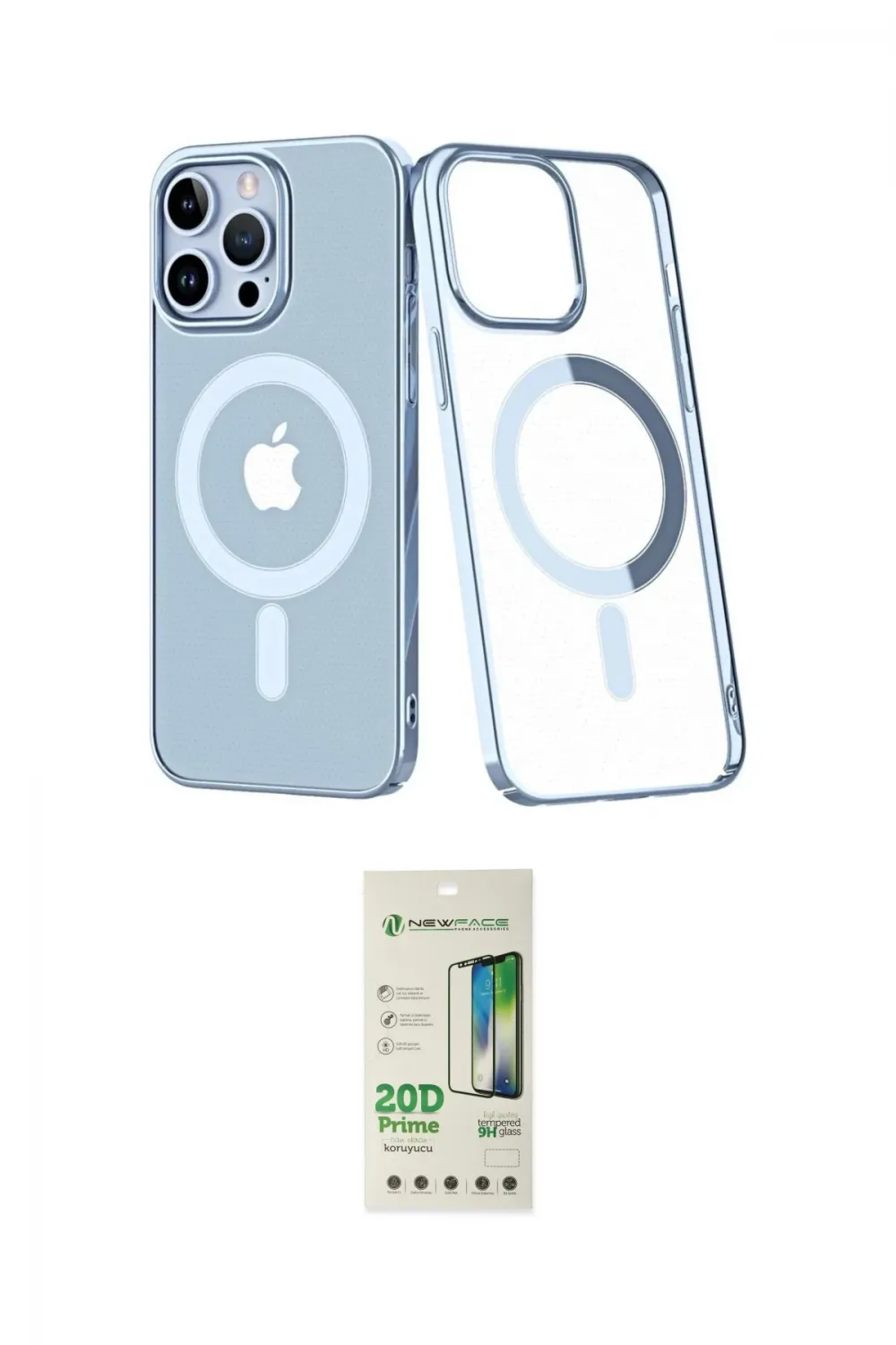 ieg™ iPhone 14 Pro Kılıf Yörünge Minimal - Siyah 20D Premium Cam Ekran Koruyucu