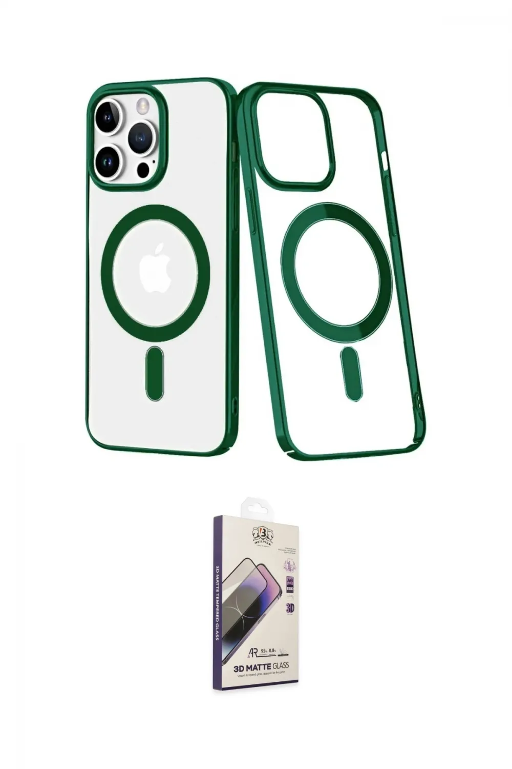 ieg™ iPhone 14 Pro Kılıf Yörünge Minimal - Siyah Bilvis 3D Mat Cam Ekran Koruyucu