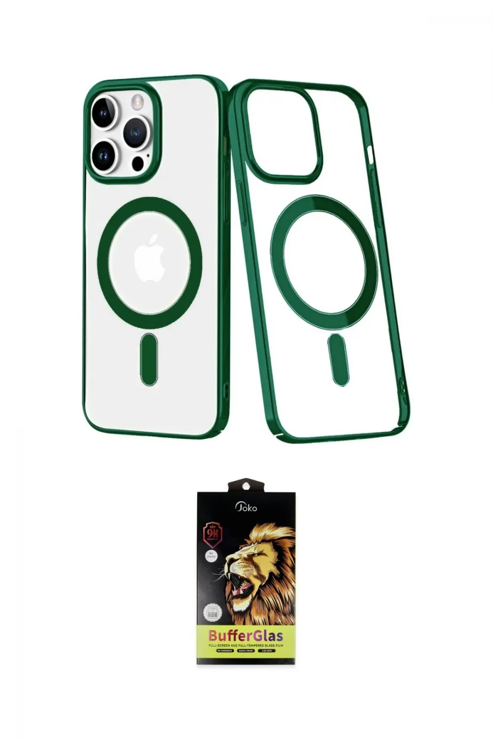 ieg™ iPhone 14 Pro Kılıf Yörünge Minimal - Siyah Buffer Cam Ekran Koruyucu