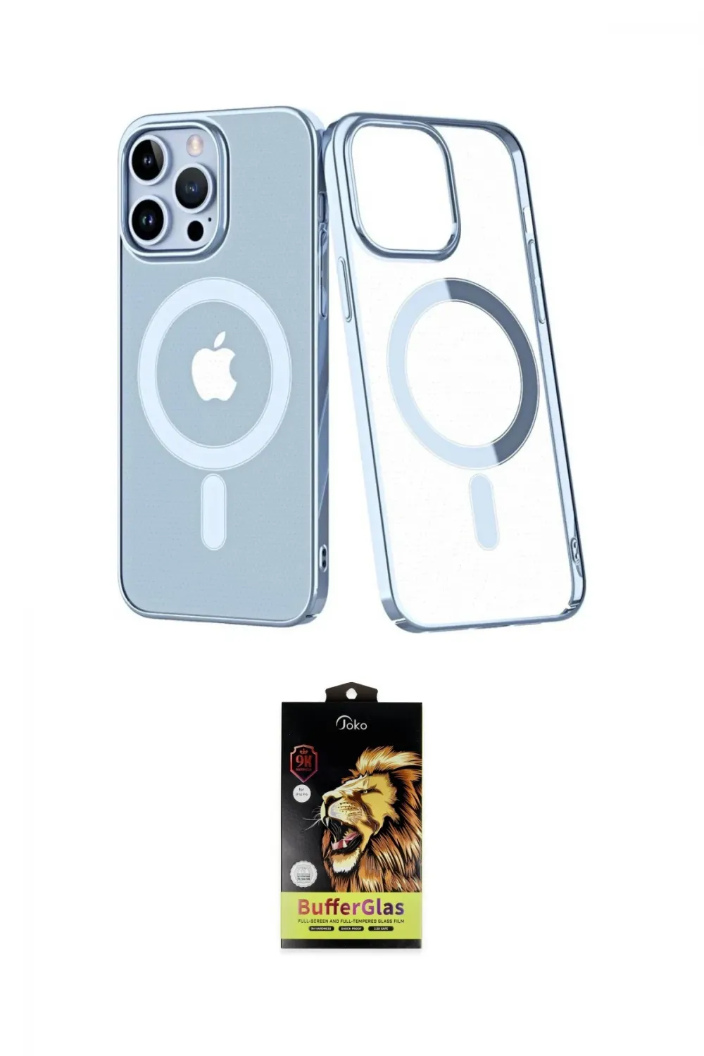 ieg™ iPhone 14 Pro Kılıf Yörünge Minimal - Siyah Buffer Cam Ekran Koruyucu